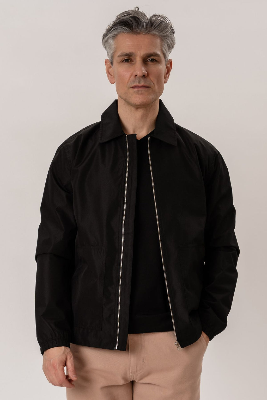 Milan Zipper Jacket - Sort