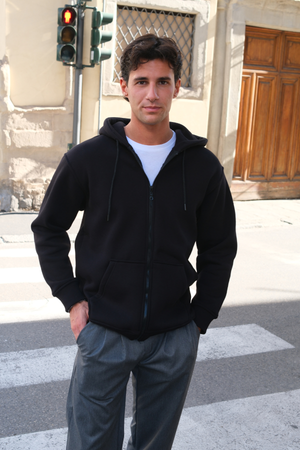 Relaxed Zip Hoodie - Sort