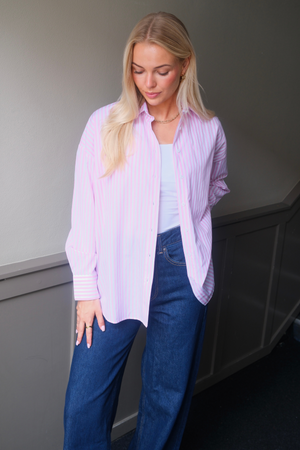 Layla Stribet Skjorte - Pink