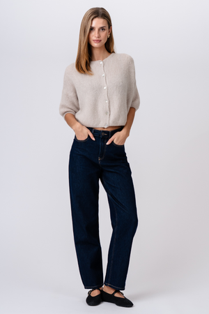 Mary Kortærmet Strik - Beige