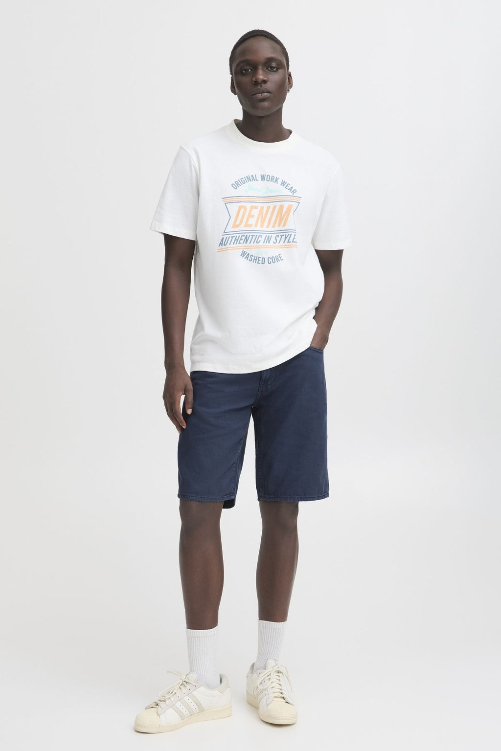 Philip Denim Shorts - Navy