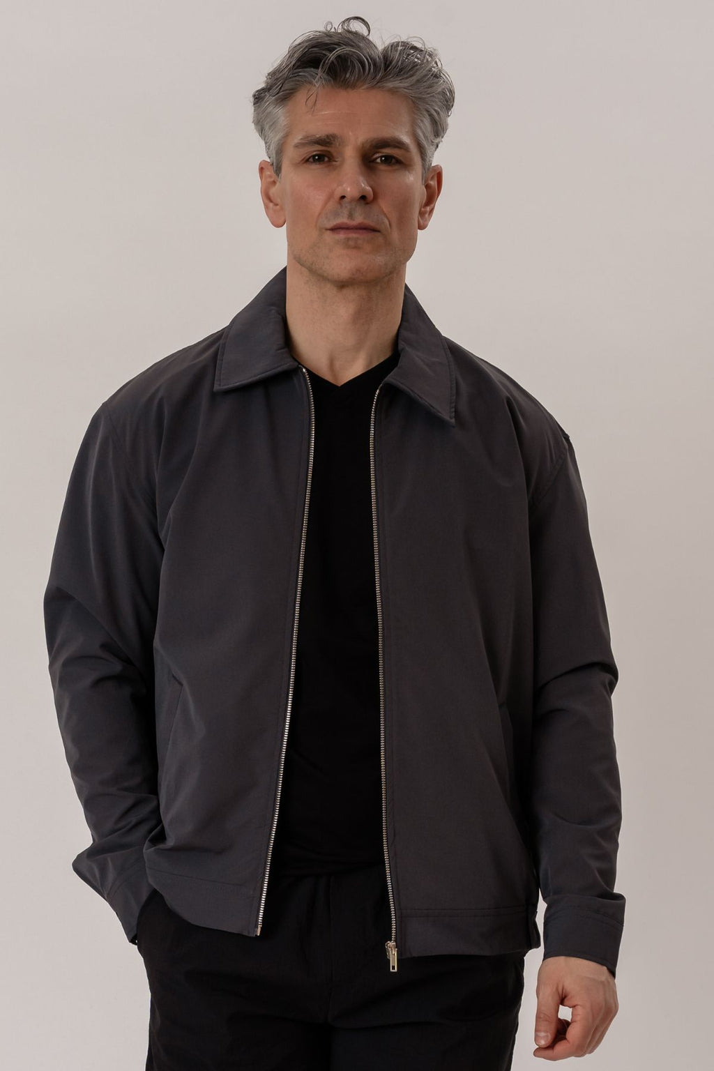 Milan Zipper Jacket - Indigo