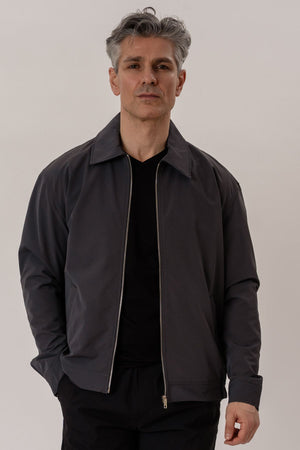 Milan Zipper Jacket - Indigo