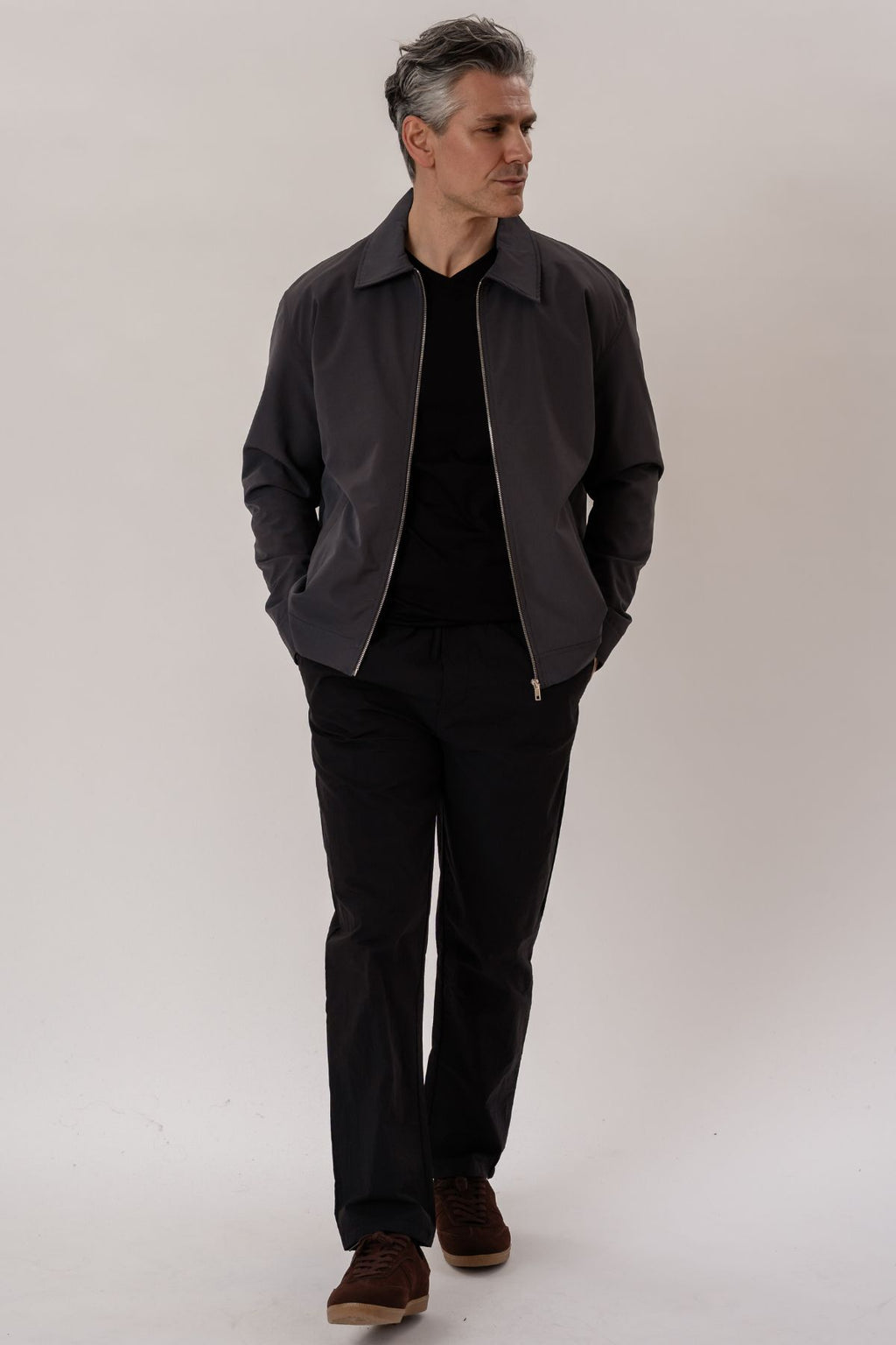 Milan Zipper Jacket - Indigo