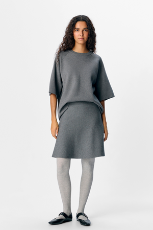 Reynard 2/4 Strik Pullover - Medium Grå Melange