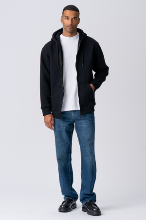 Relaxed Zip Hoodie - Sort