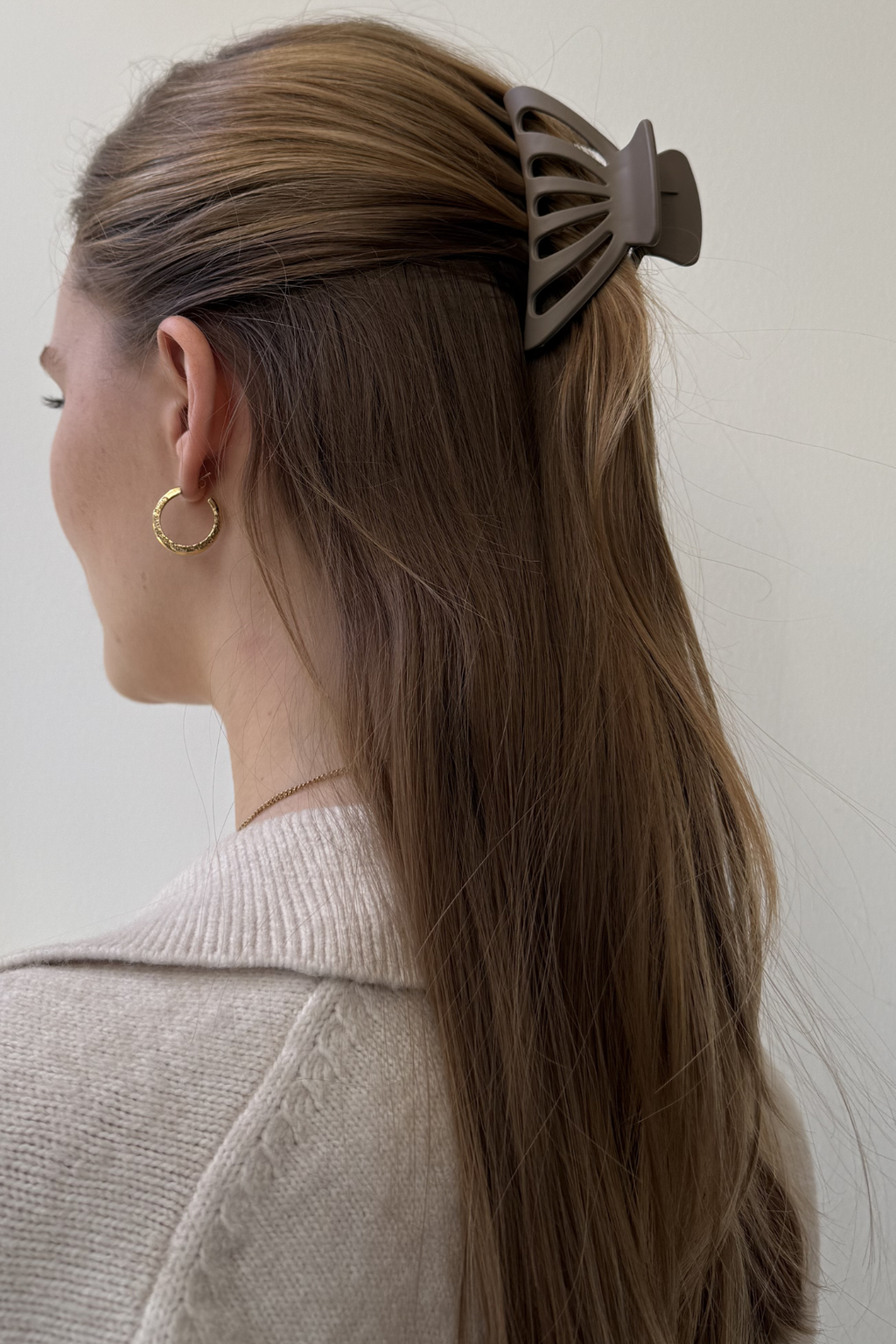 Hollow Claw Clip - Brun