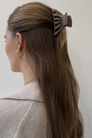 Hollow Claw Clip - Brun