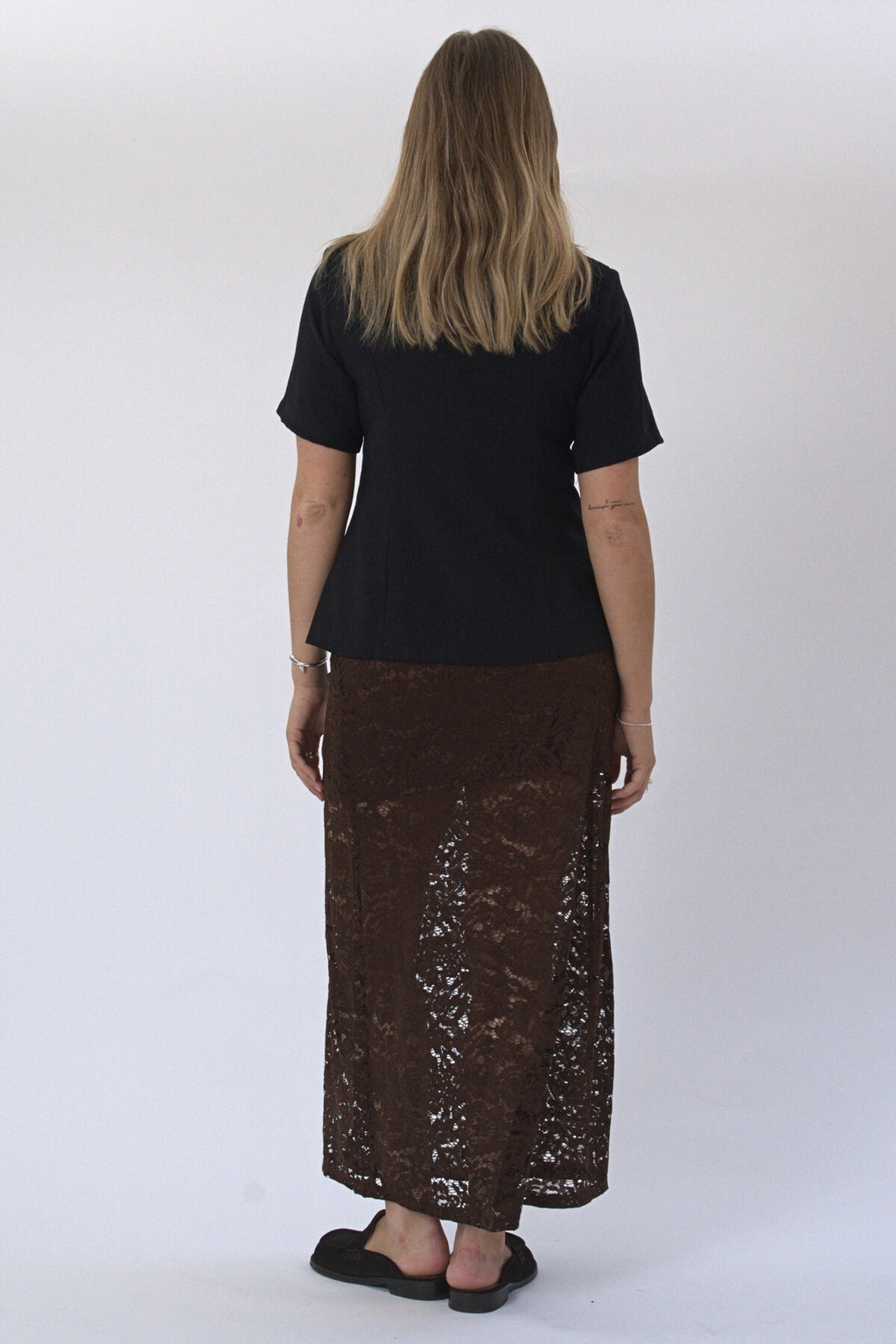 Amara Lace Maxi Nederdel - Coffee