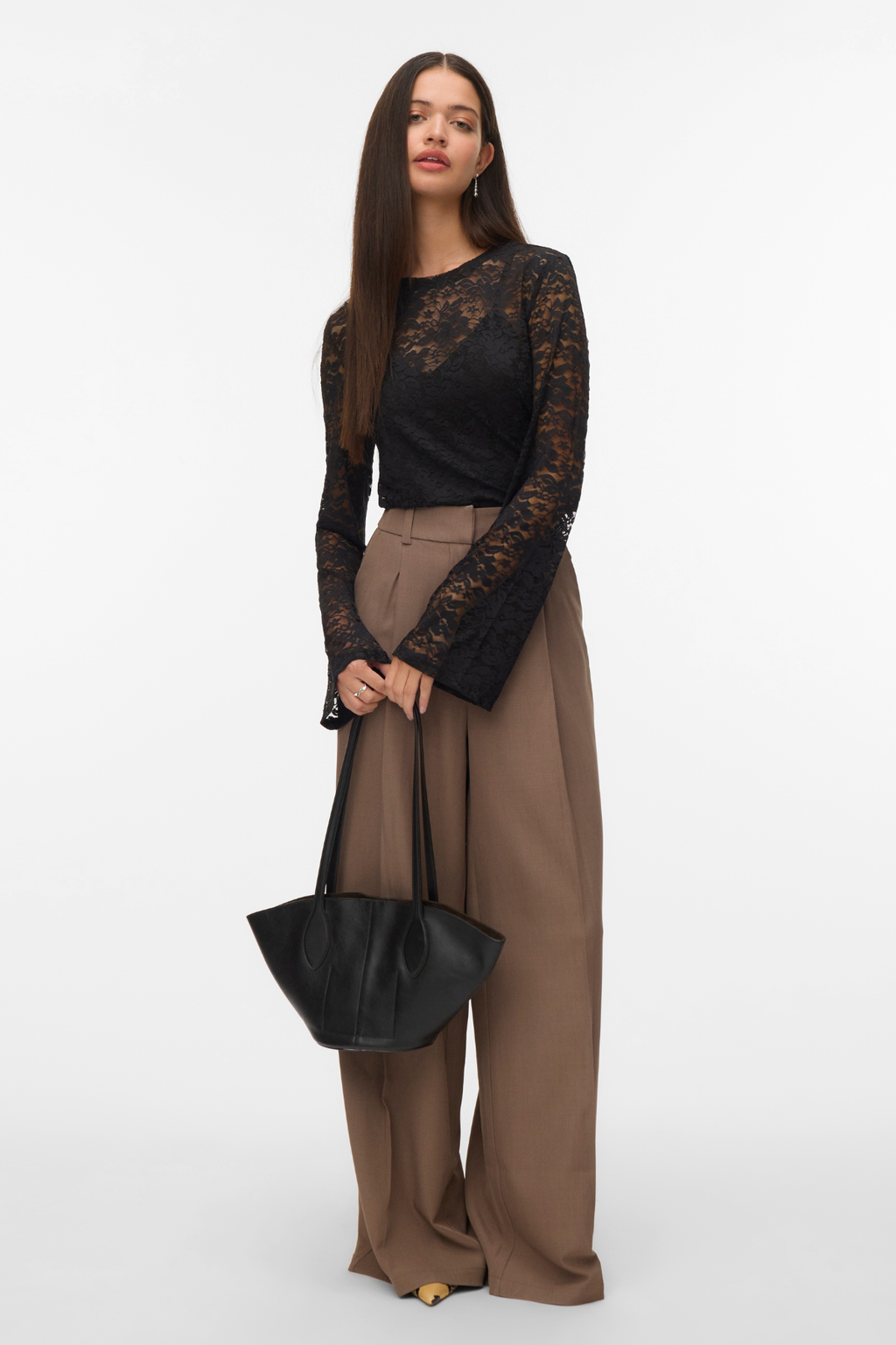 Kanya O-Neck Short Top - Sort