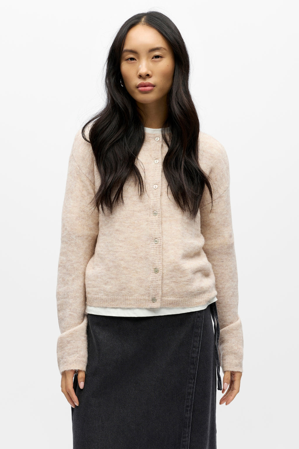 Agate Strik Cardigan - Humus Melange