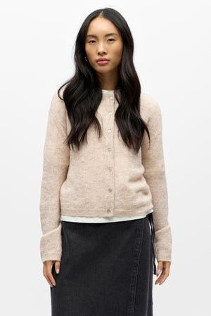 Agate Strik Cardigan - Humus Melange