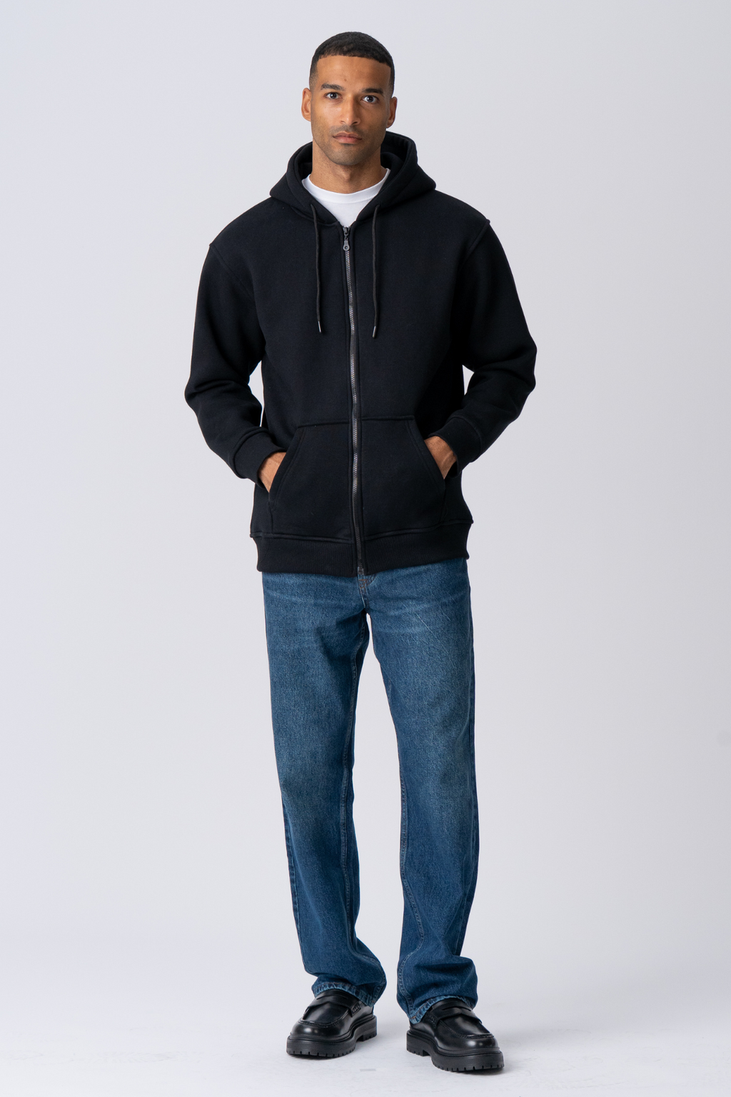 Relaxed Zip Hoodie - Sort