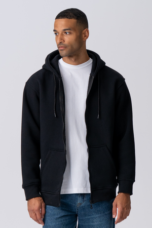 Relaxed Zip Hoodie - Sort