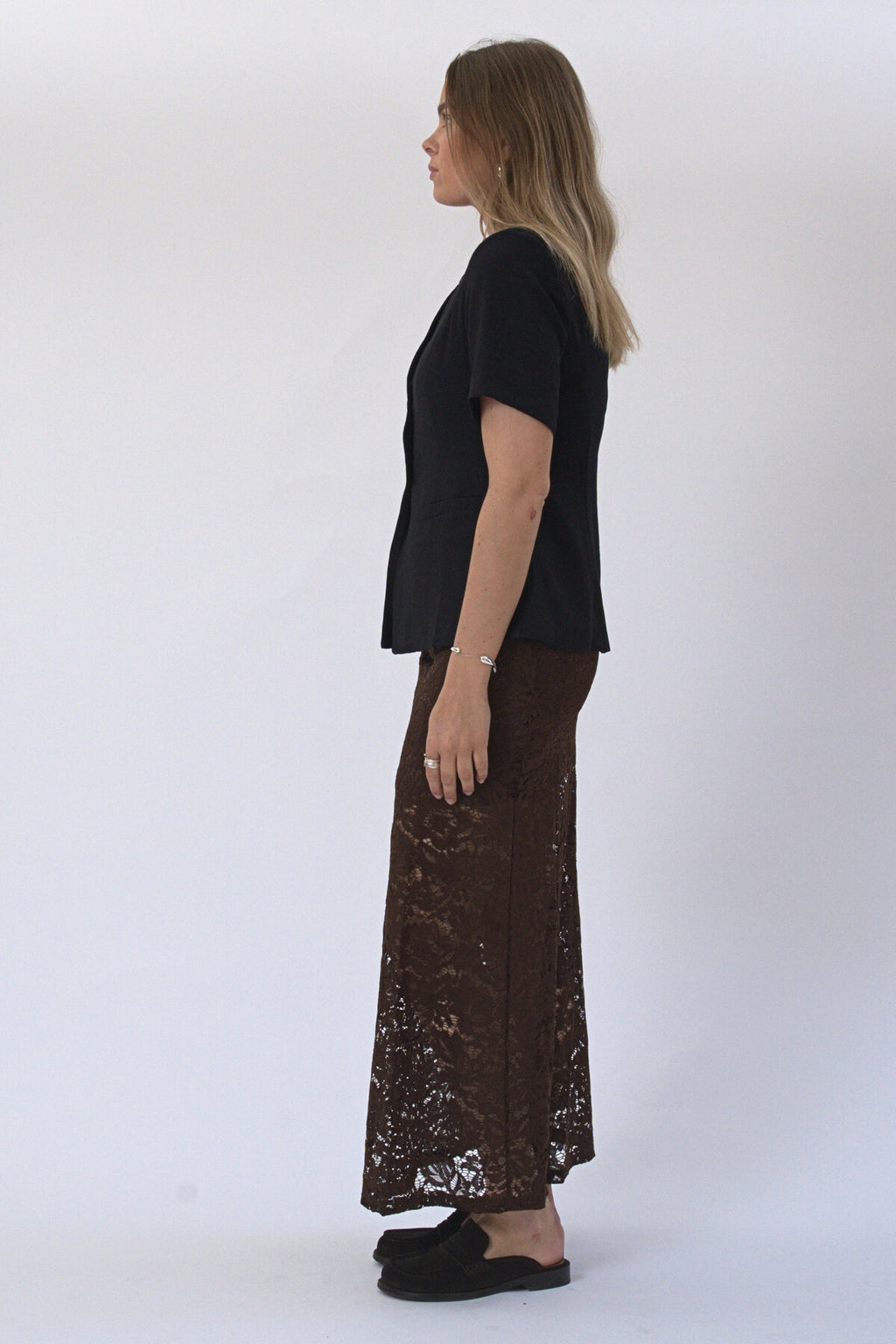 Amara Lace Maxi Nederdel - Coffee