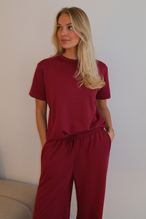 Leah Loose T-shirt - Bordeaux