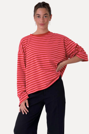 Cleo Bluse - Rød/Pink