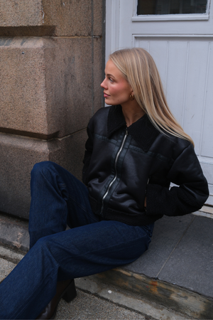 Daisy Shearling Jakke - Sort/Sort