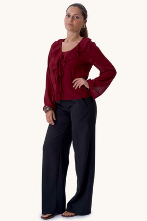 Alba Bluse - Burgundy