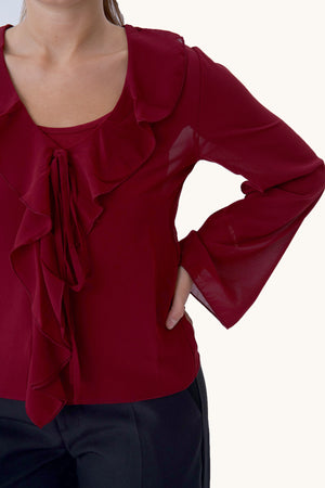 Alba Bluse - Burgundy