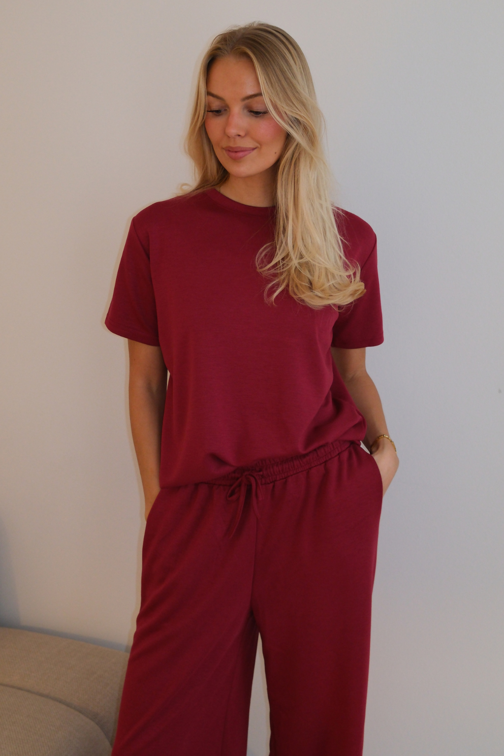 Leah Loose T-shirt - Bordeaux