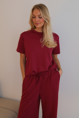 Leah Loose T-shirt - Bordeaux