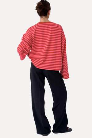 Cleo Bluse - Rød/Pink