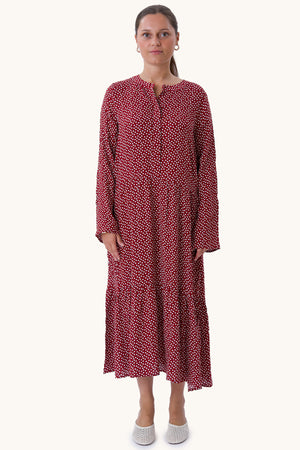 Anna langærmet kjole - Sundried Tomato