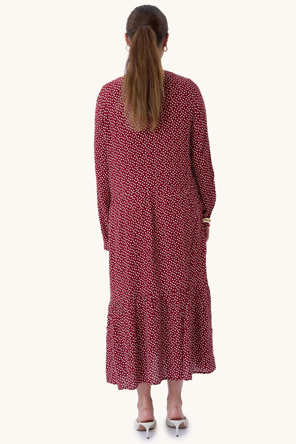 Anna langærmet kjole - Sundried Tomato