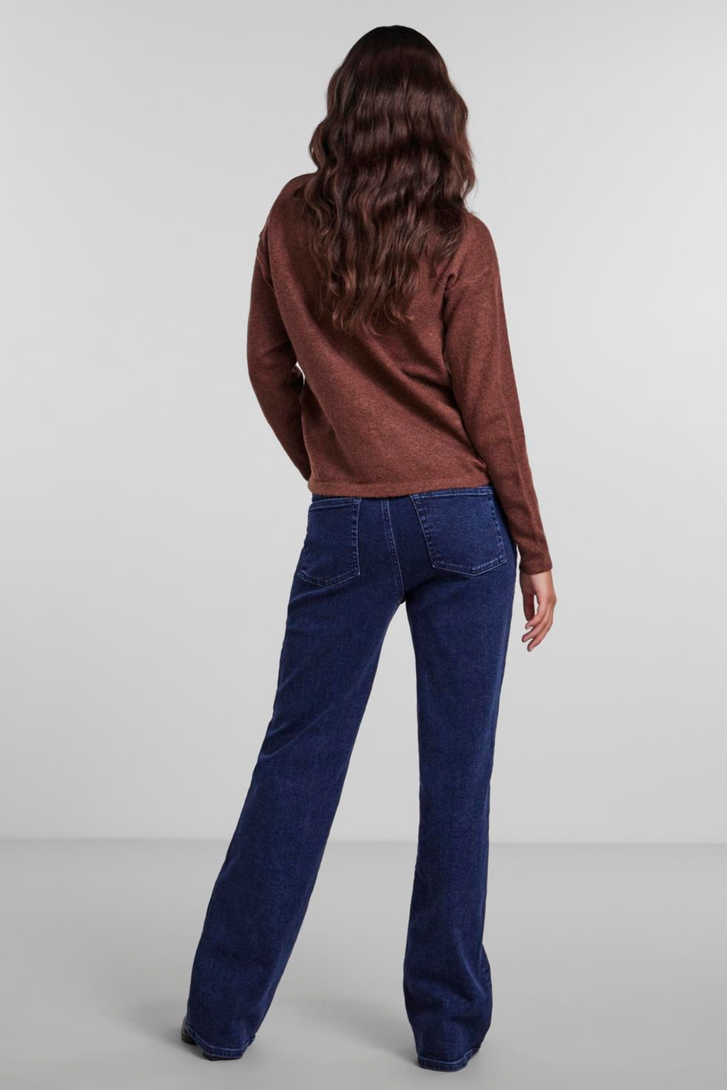 Nandi V-Neck Strik - Brun