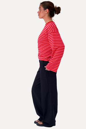 Cleo Bluse - Rød/Pink