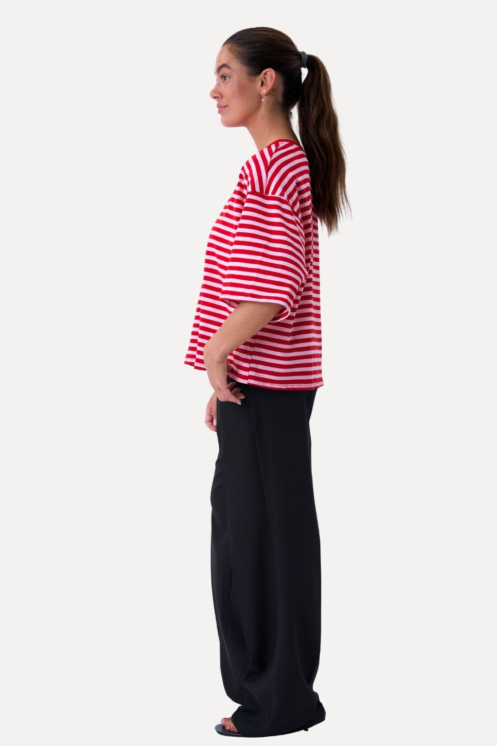 Zoe T-shirt - Rød/Lys Lyserød