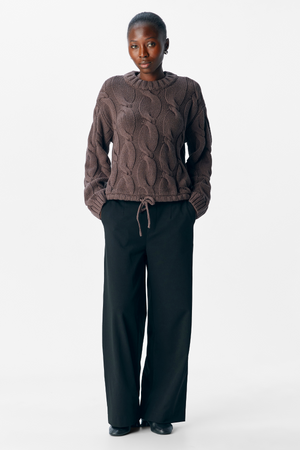 Bay Striktrøje - Sælbrun