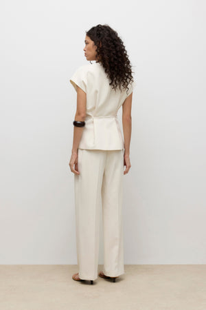 Vannah V-Neck Midi Vest - Birch