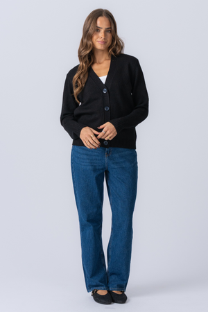 Strikket Cardigan - Sort