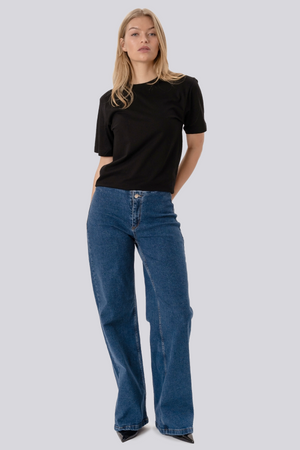 Miley Wide Jeans - Mellemblå