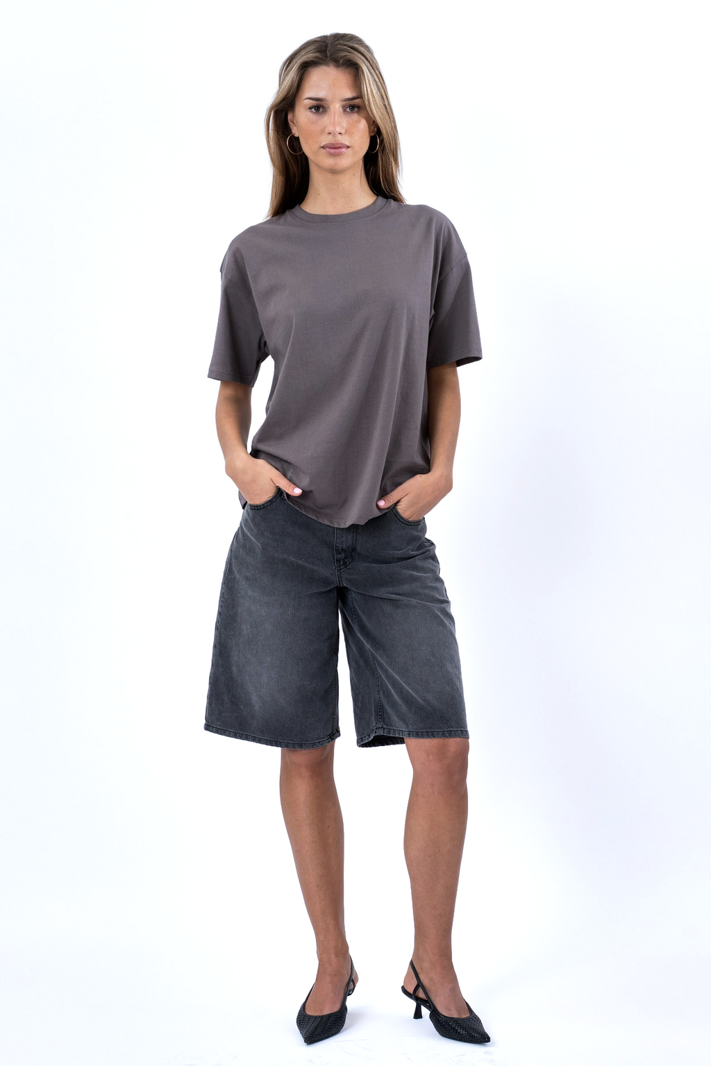 Heavy Boxfit Tee - Mørkegrå