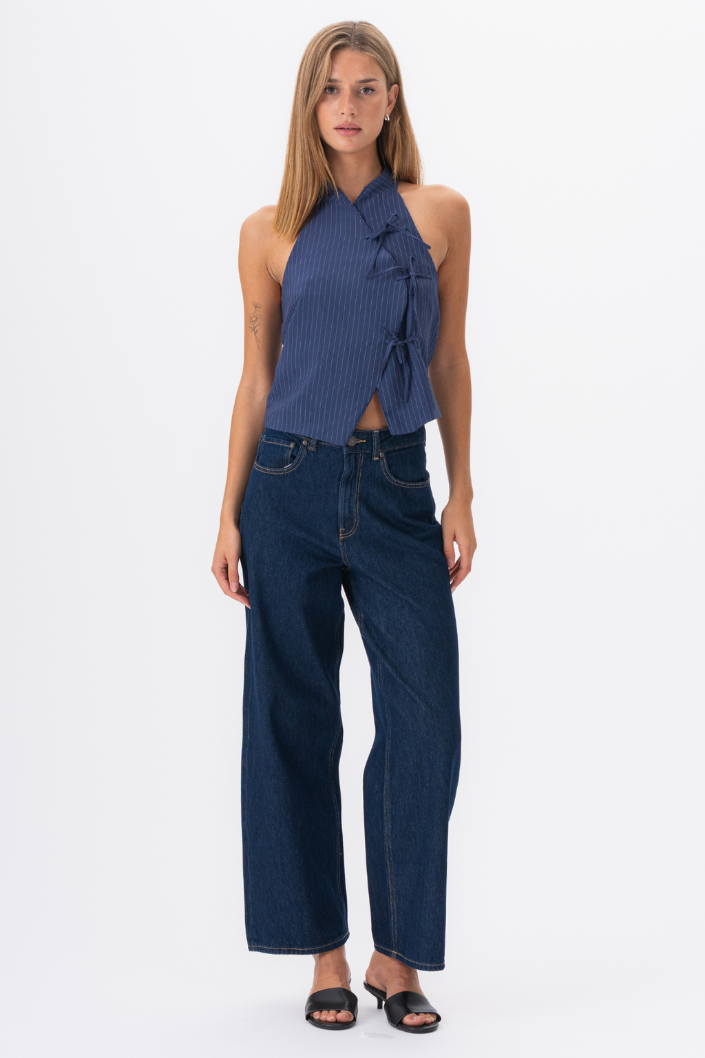 Silva Stribet Top - Navy