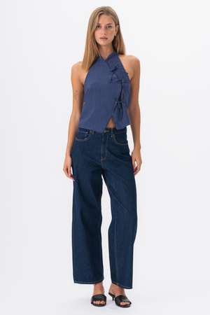 Silva Stribet Top - Navy