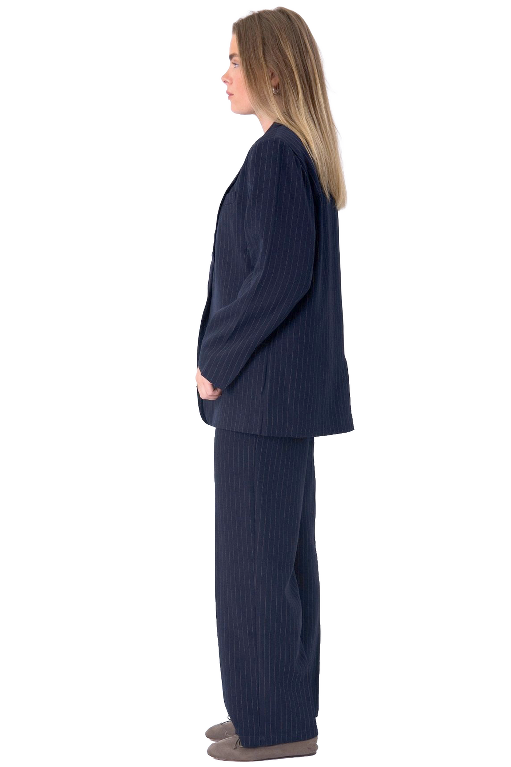 Oversized Suit - Navy Pinstripe