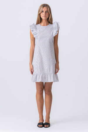 Aila Dress - Snow White / Black