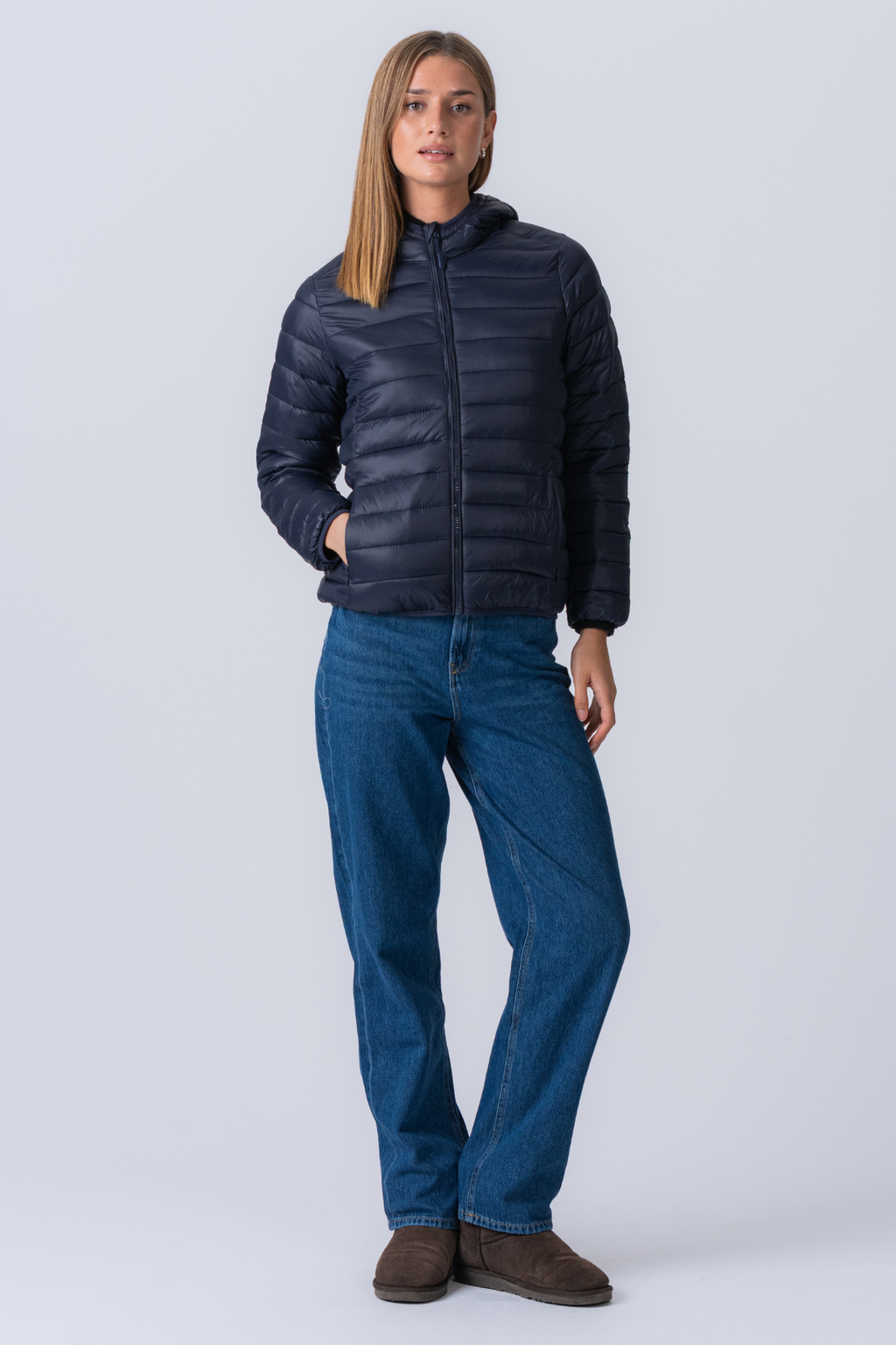Let Puffer Jakke - Navy
