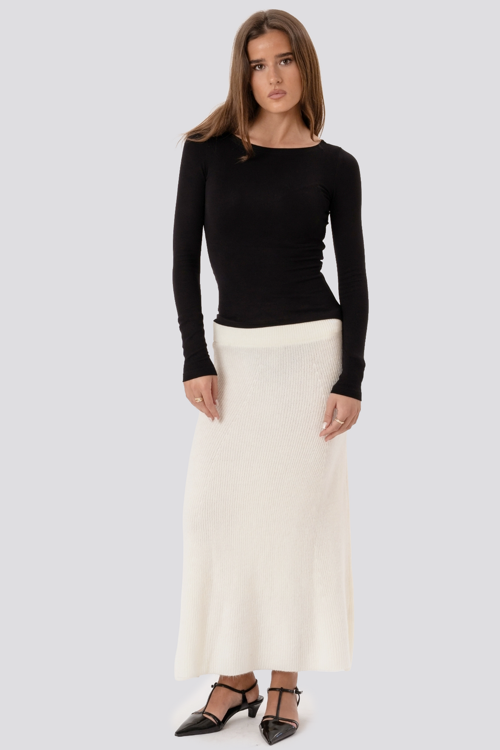 Nova Knit Skirt - Hvid