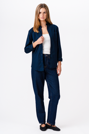 Boyfriend Oxford Skjorte - Navy