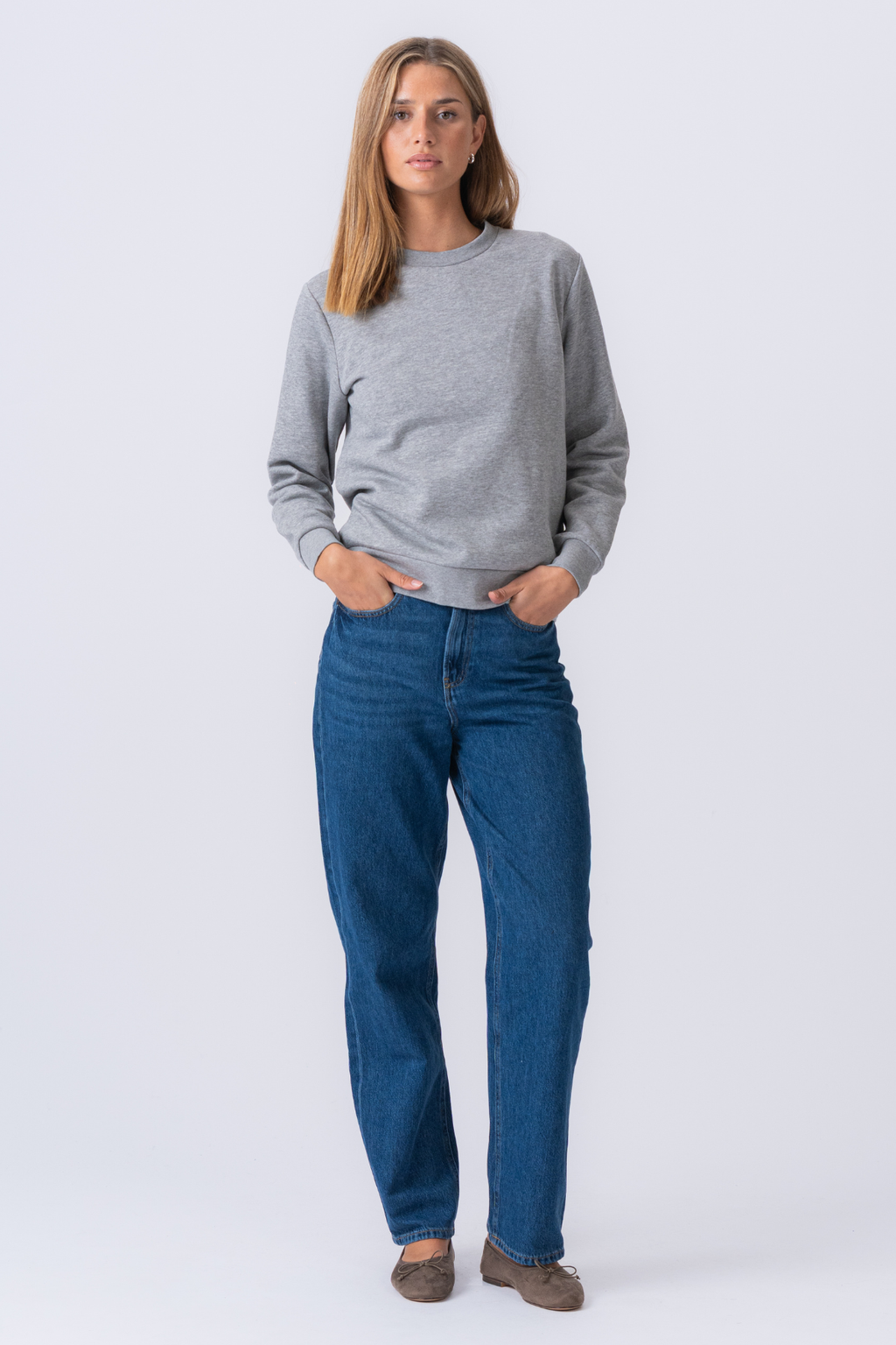 Essential Crewneck - Grå Melange