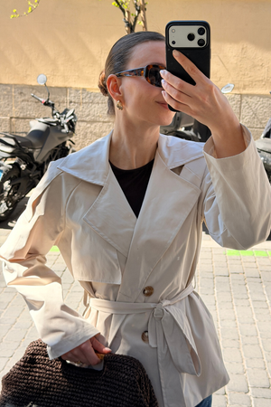 Sia Short Trenchcoat - Off White