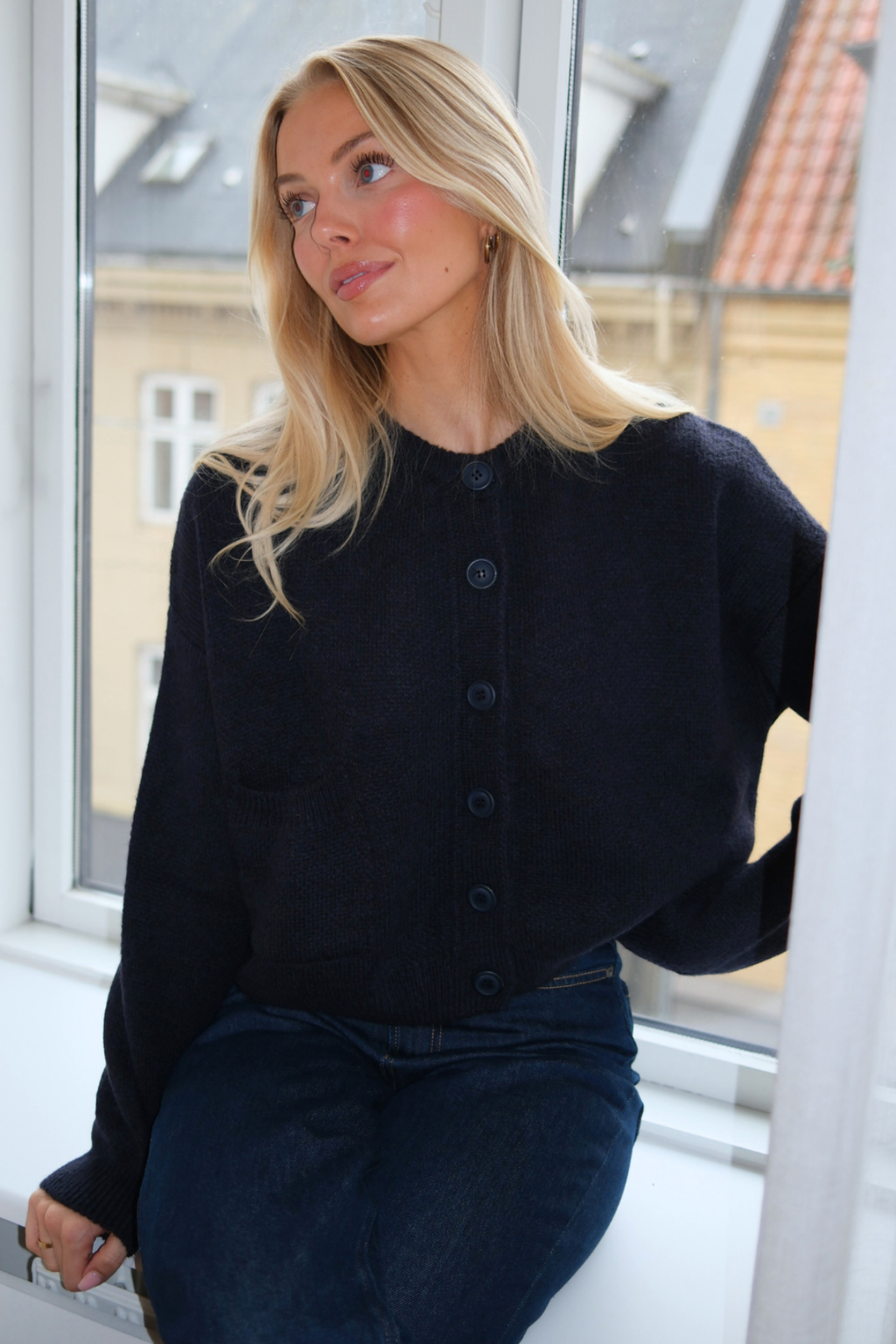 Angelique Cardigan - Dyb Blå