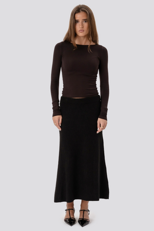 Nova Knit Skirt - Sort