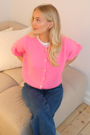 Mary Kortærmet Strik - Baby Pink