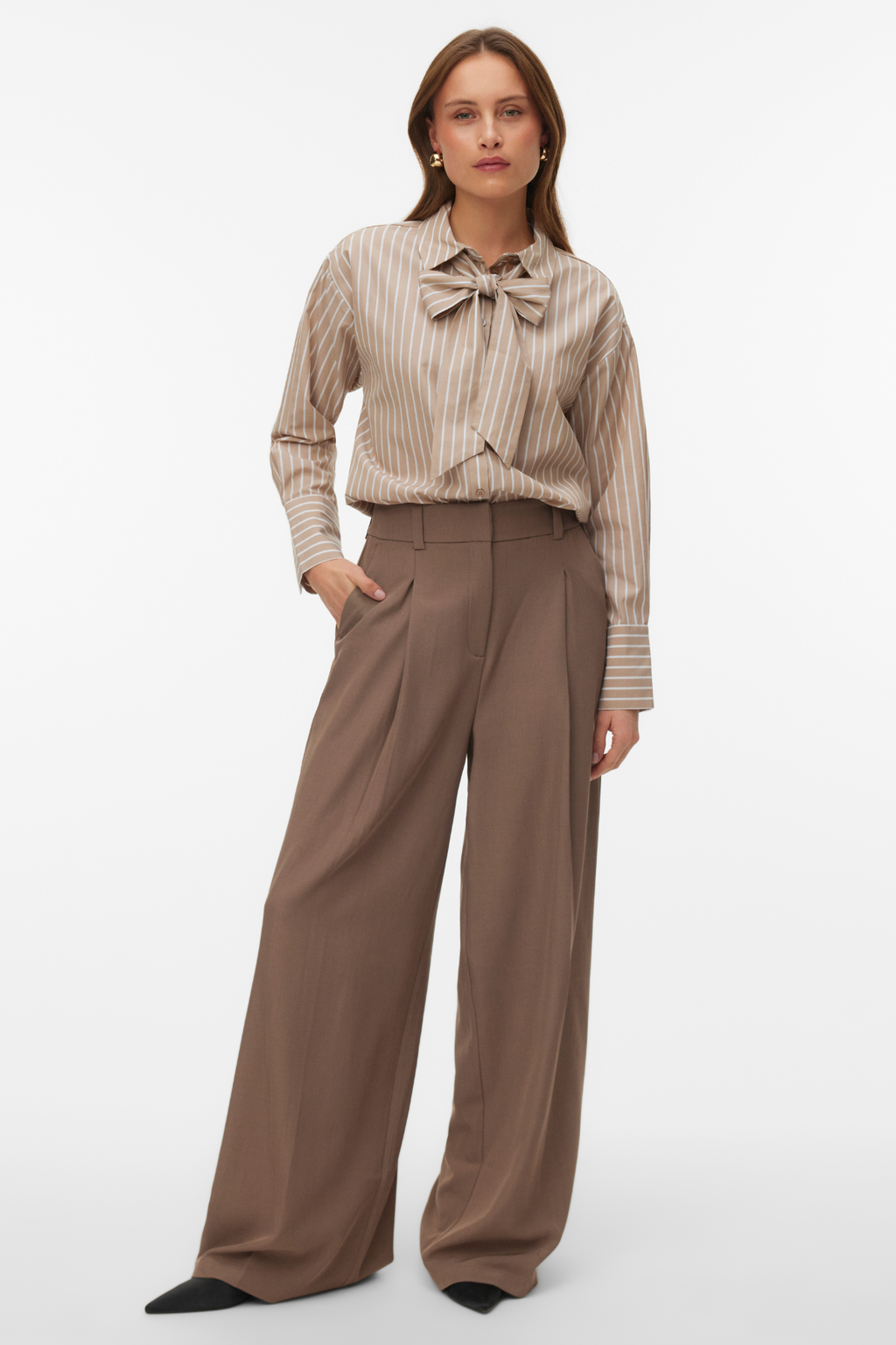 Islunn Skjorte med Sløjfe - Silver Mink Snow White